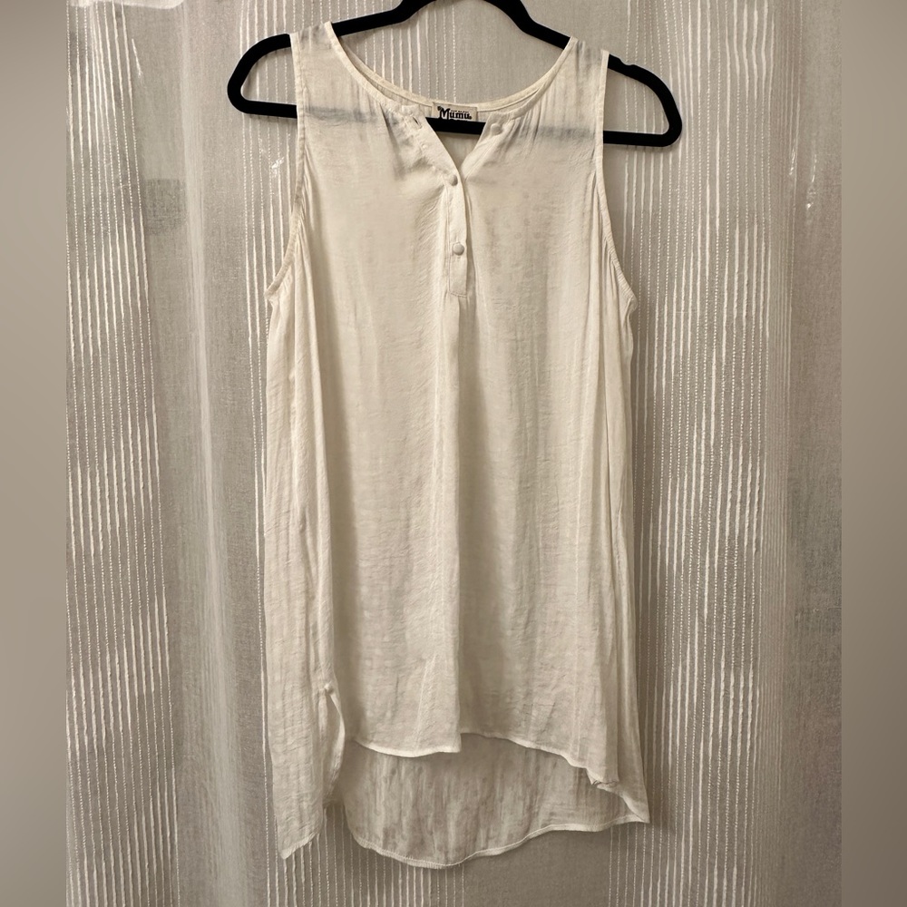SHOW ME YOUR MUMU White Button Polka-Dot Tunic
